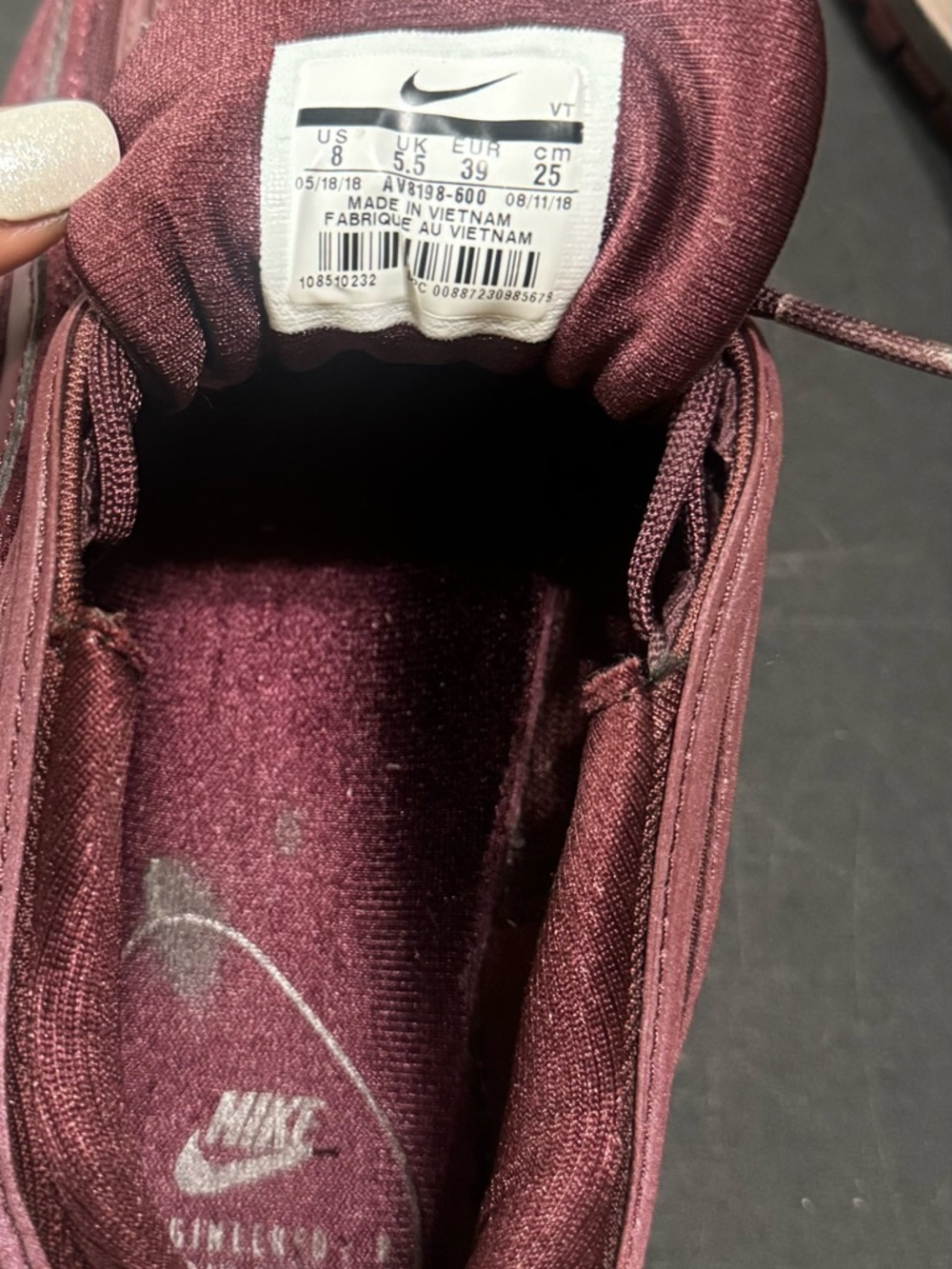 Nike Air Max 97 in Deep Burgundy with Rose Accents - Picture 5 of 5